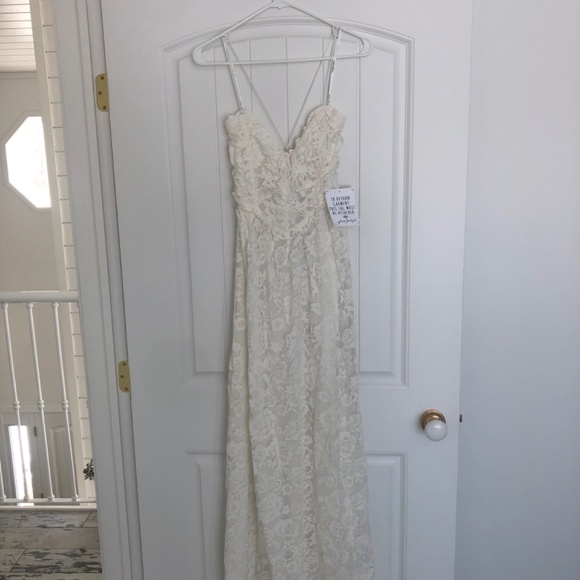 Free People For Love & Lemons Joelle Maxi Dress Large NWT - Picture 5 of 8